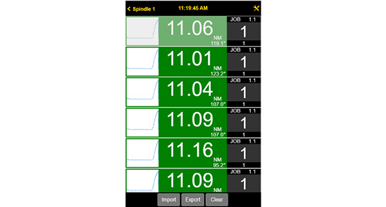 Painel de controle Stanley SC Controller com IHM touchscreen para controle de ferramentas de torque e rebitadores industriais em linhas de montagem automatizadas.
