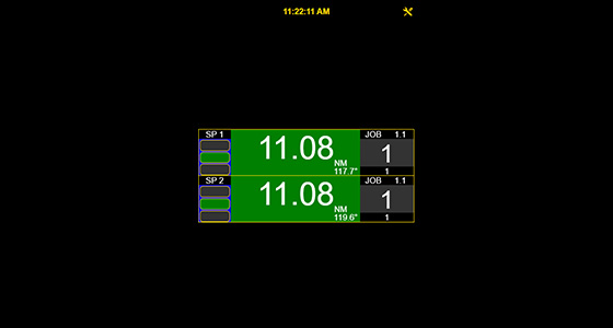 Painel de controle Stanley SC Controller com IHM touchscreen para controle de ferramentas de torque e rebitadores industriais em linhas de montagem automatizadas.